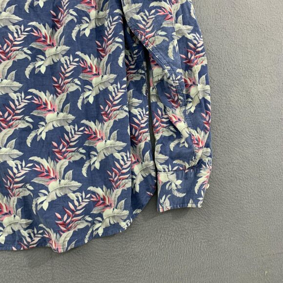 Tommy Bahama Shirt Mens Large Blue Corduroy Button Down Long Sleeve Hawaiian - Picture 16 of 16
